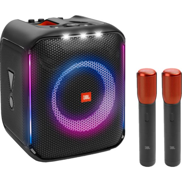 CAIXA DE SOM JBL PARTY BOX ENCORE COM 2 MICROFONES.